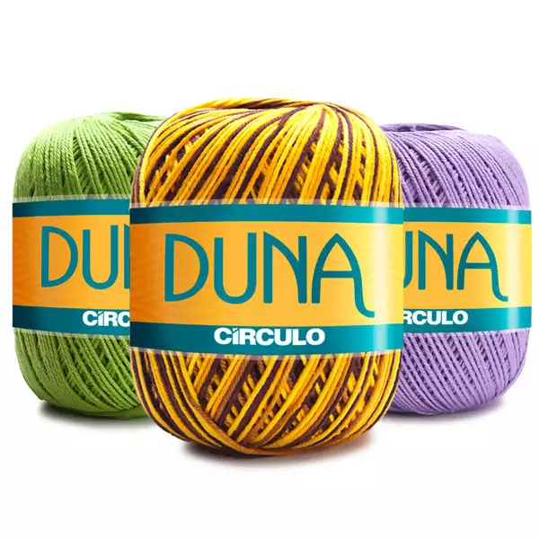 Linha Duna 4 Círculo 100G 170M Fio Premium 100% Algodão Para Crochê E Artesanato