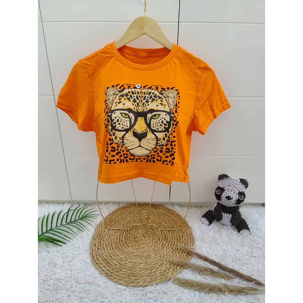 Cropped leopardo Óculos em Oferta na Shopee