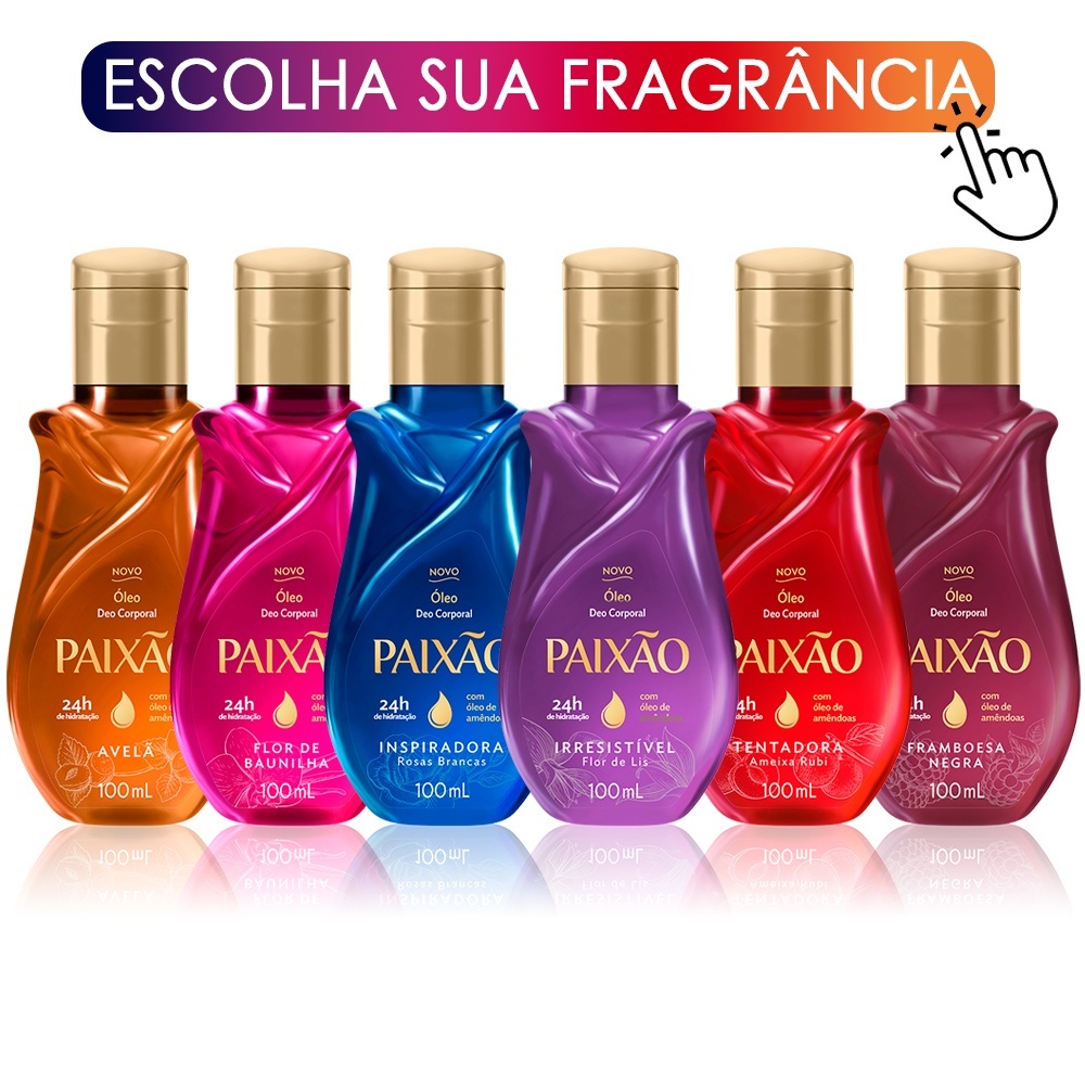Óleo de Amêndoas Paixão Corporal 100ml (ESCOLHA O SEU) em Oferta na Shopee