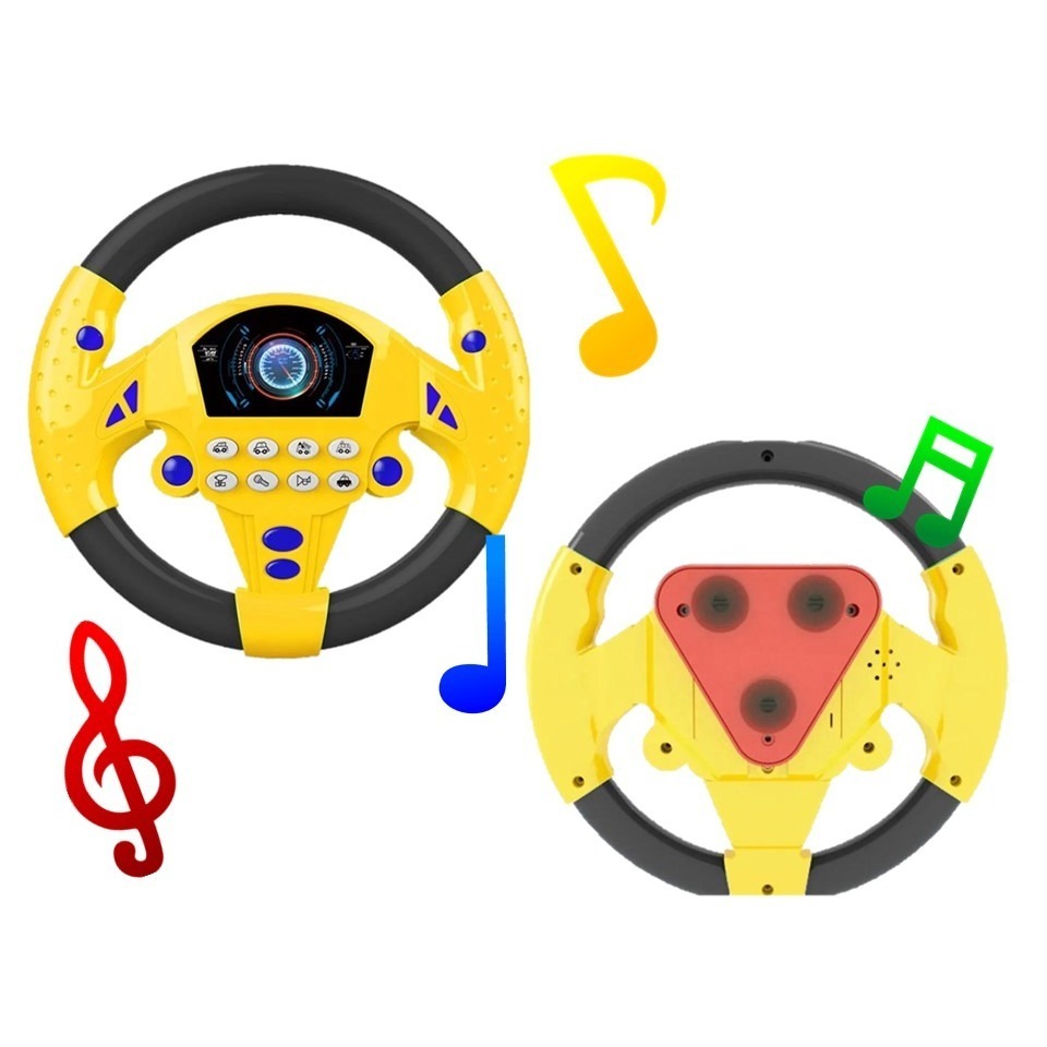 Brinquedo Volante Musical Infantil Interativo Educativo Com Sons Para Crianças em Oferta na Shopee