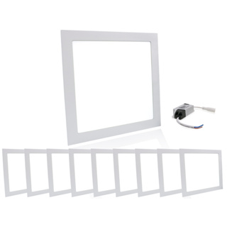 Kit 10 Painel Led Embutir 25w Quadrado Plafon Slim Branco Frio Neutro Quente em Oferta na Shopee