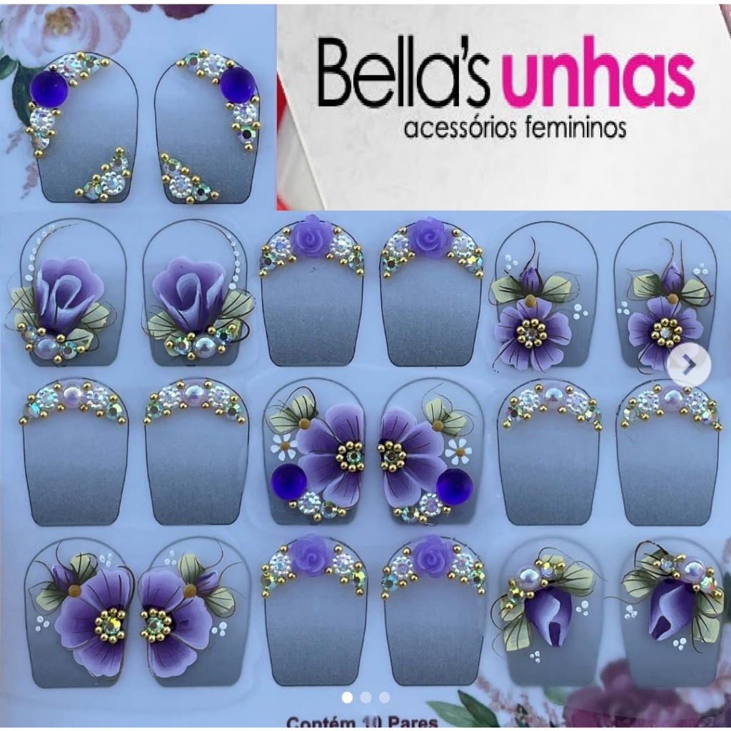 Adesivos artesanais pra unhas decoradas Strass cartelão luxo com joias pedrarias artesanais