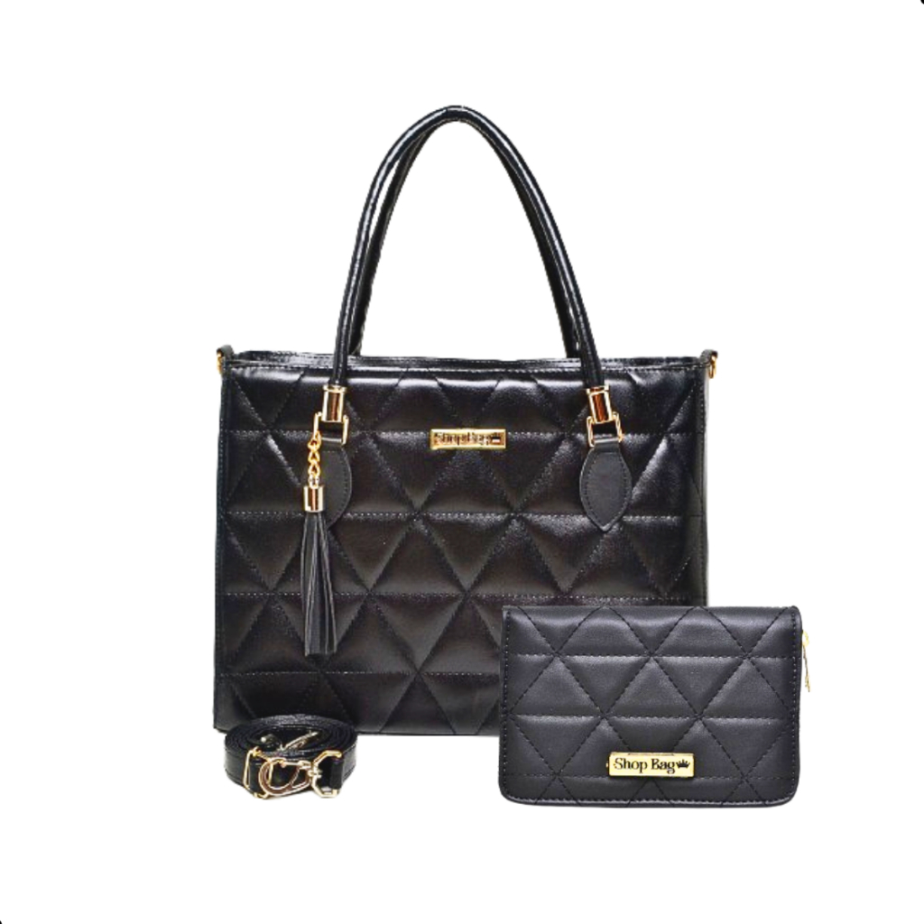 Kit 2 em 1 Bolsa Grande e Carteira Feminina ShopBag Living Dubai