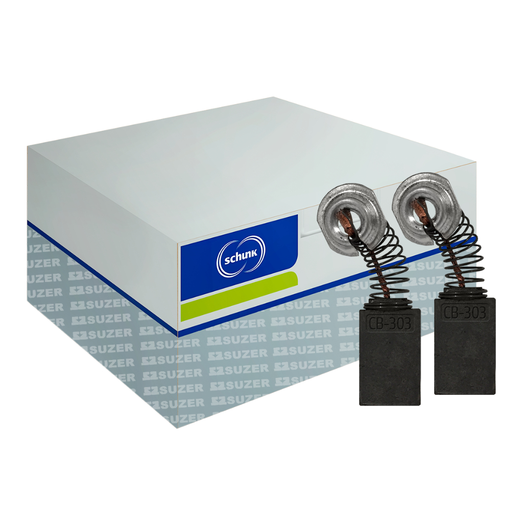 Escova De Carvão 4100H +Mola Da Bobina 4100NH / 4100NS/ MT410 / MCC400 Serra Mármore