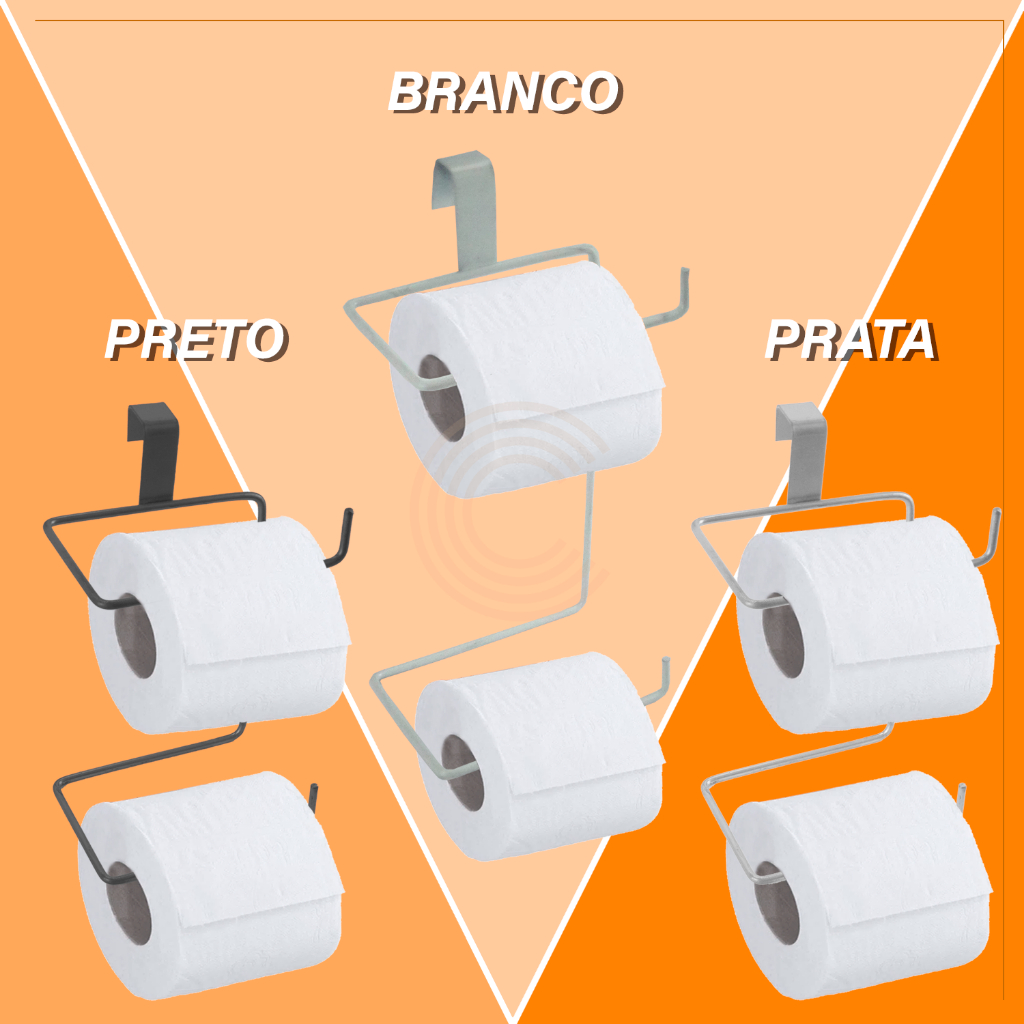 Suporte Porta Papel Higiênico Duplo Para Caixa Acoplada Papeleira Dupla Aço Aramado Cód. 7823