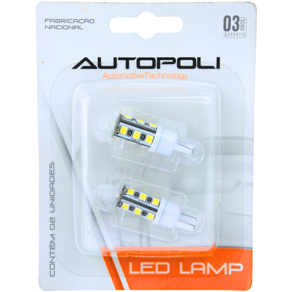 Par de Lâmpada LED Esmagada Torre Hi Power 12V Luz Branco - Autopoli | Piqueri A