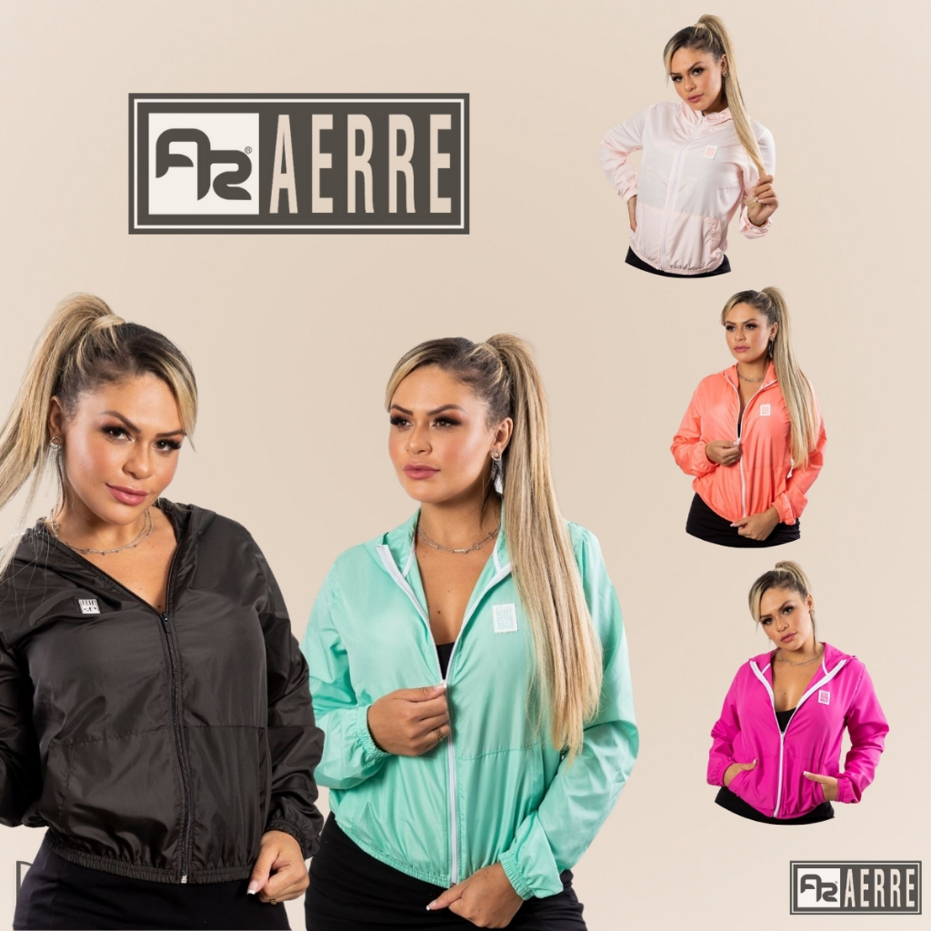 Casaco Aerre Feminino Corta Vento De Frio e Inverno Com Ziper e Capuz Forrado Diversas Cores - Women Clothes