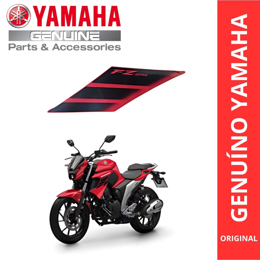 GRAFICO 1 DA TOMADA DE AR ESQUERDA VERMELHA FZ25 FAZER 250 2023 ORIGINAL YAMAHA