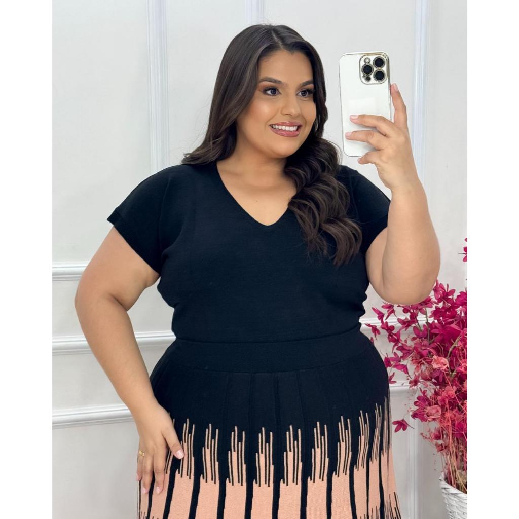 Conjunto Feminino PLUS SIZE Malha Modal Oversized
