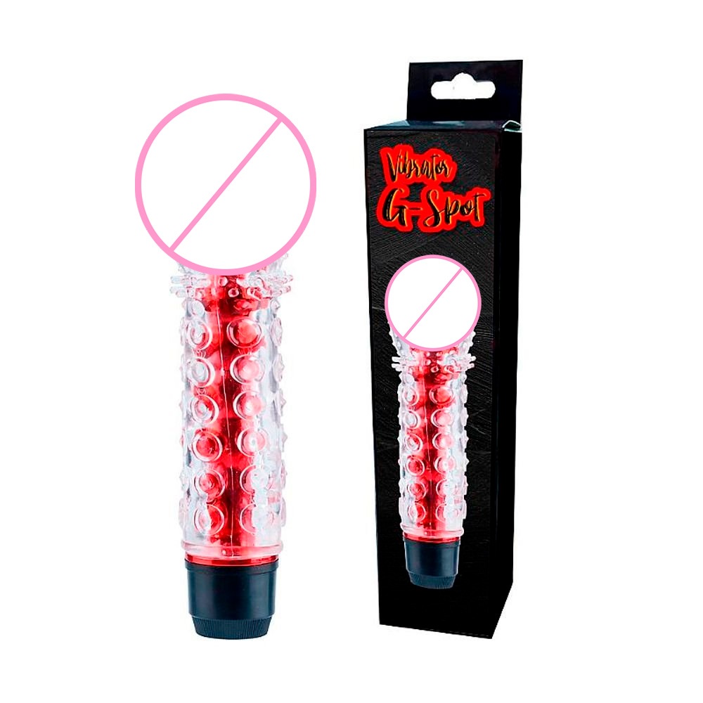Vibrador Personal com Capa Extensora Peniana com Textura Massageadora Vermelho