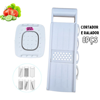 Cortador de Legumes Multifuncional Fatiador de verduras Ralador Descascador com 8 pçs top em Oferta na Shopee