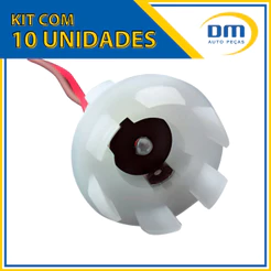 10 Soquetes Farol Aranha Nylon 1P-Branco