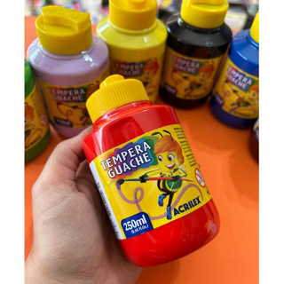 Tempera Guache diversas cores 250ml 1 pote Acrilex em Oferta na Shopee
