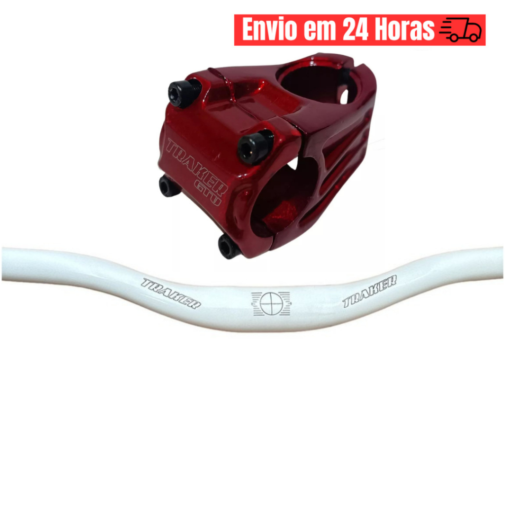 Guidão Mtb traker 31.8mm X 720mm Alumínio Curvo Branco +Mesa Avanço Suporte Guidão 31.8mm 45mm Mtb Bike Ahead Set Cores