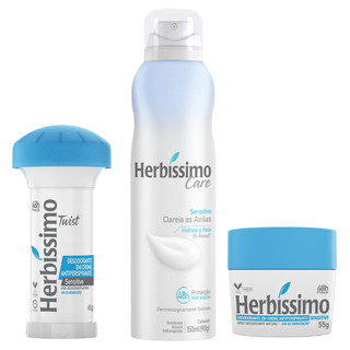 Kit 3 itens - Desodorante Antitranspirante Herbíssimo - Sensitive em Oferta na Shopee