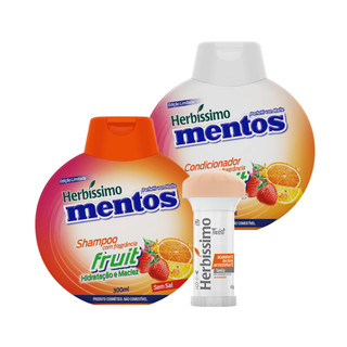 Kit 3 itens - Herbíssimo Mentos | Shampoo + Condicionador 300ml Fruit | Desodorante Twist Vanilla - 45g em Oferta na Shopee