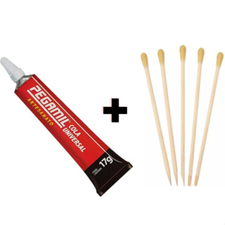 Kit Cola pegamil 17g + 5 palitos pega strass em Oferta na Shopee