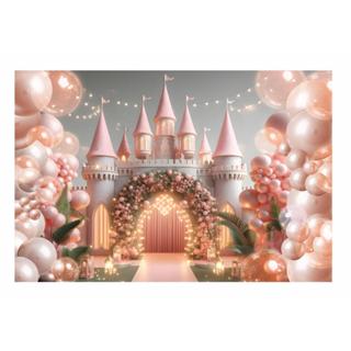 Fundo Fotográfico Em Tecido Tema Castelo 1,50x2,20 Ref 13223 em Oferta na Shopee
