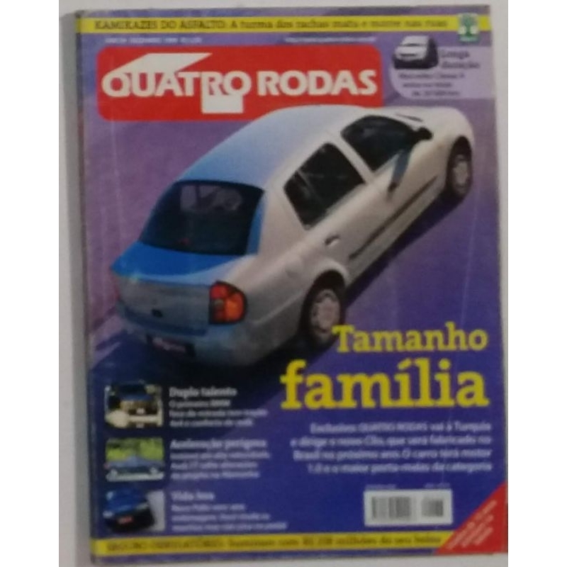 Revista Quatro Rodas DEZEMBRO de 1999 Edição n°  473 – Novo Clio.