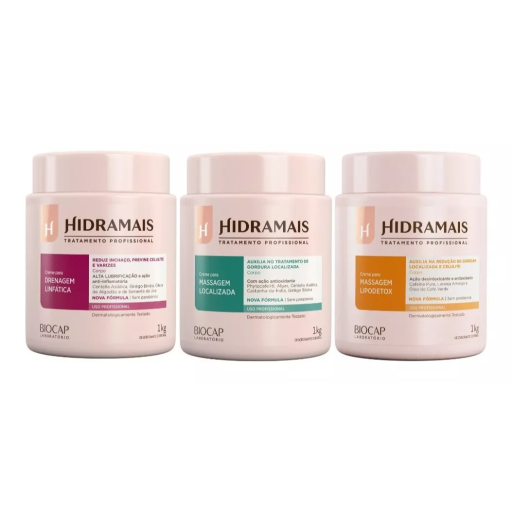 Kit Hidramais Profissional Drenagem+localizada+lipodetox