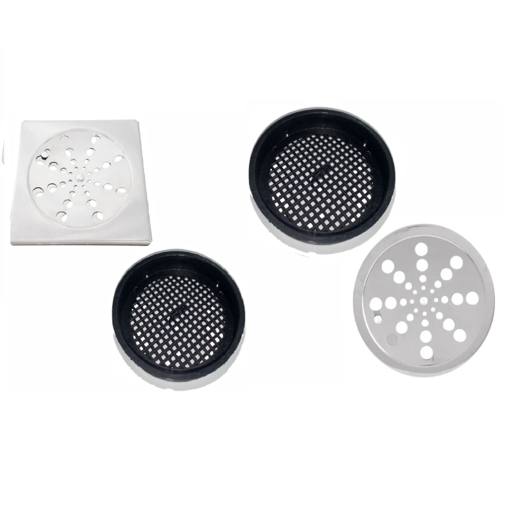 Tela Ralo De Proteção Preto Anti Insetos Escorpião Barata E Grelha Inox 10cm 100mm ou 15cm 150mm - Preto