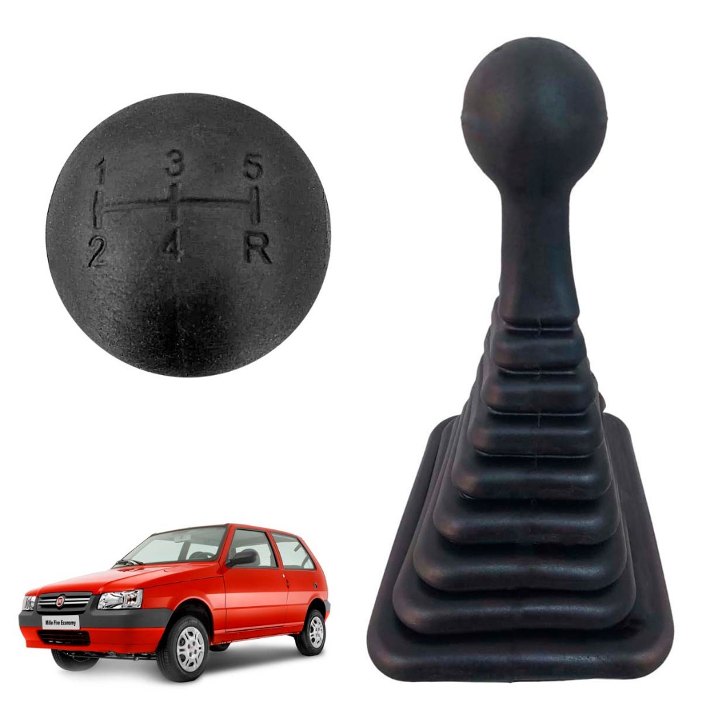 Manopla E Coifa Sanfonada Borracha Para Fiat Uno 1994 A 2003 Bola de Cambio Fiat Pronta Entrega