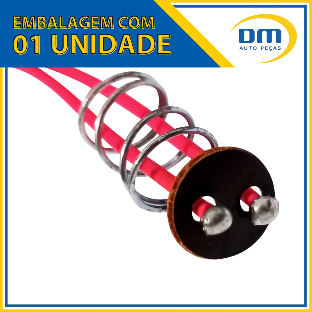 Rabicho 2 Polos Para Soquete De Lampada 67 1141 Fio De 13cm