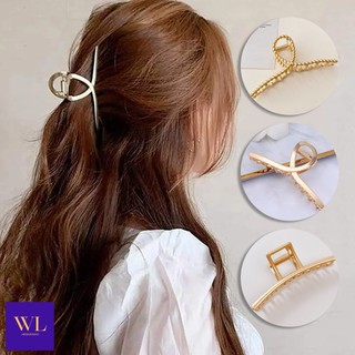 Kit Conjunto 2 Piranhas de Cabelo Media/ Grande Prendedor de Cabelo Dourado / Prata de Me…