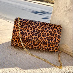 Bolsa Feminina Pequena Clutch Balada animal print
