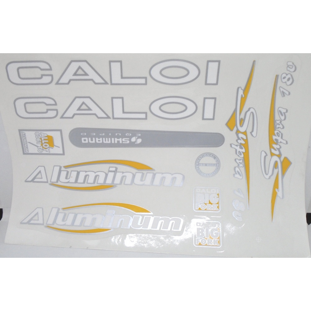 Cartela de Adesivo Caloi Aluminum Supra 18v Branco