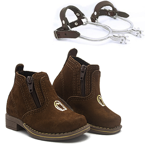 Botina Infantil Dourada Mangalarga Country + Espora Correia