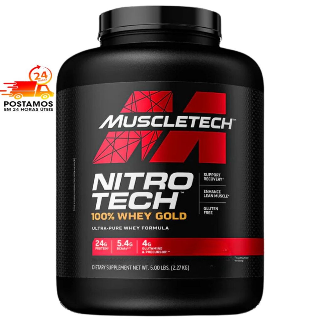 Nitro Tech Whey Gold Protein 2,27kg MuscleTech Ganho Massa Muscular