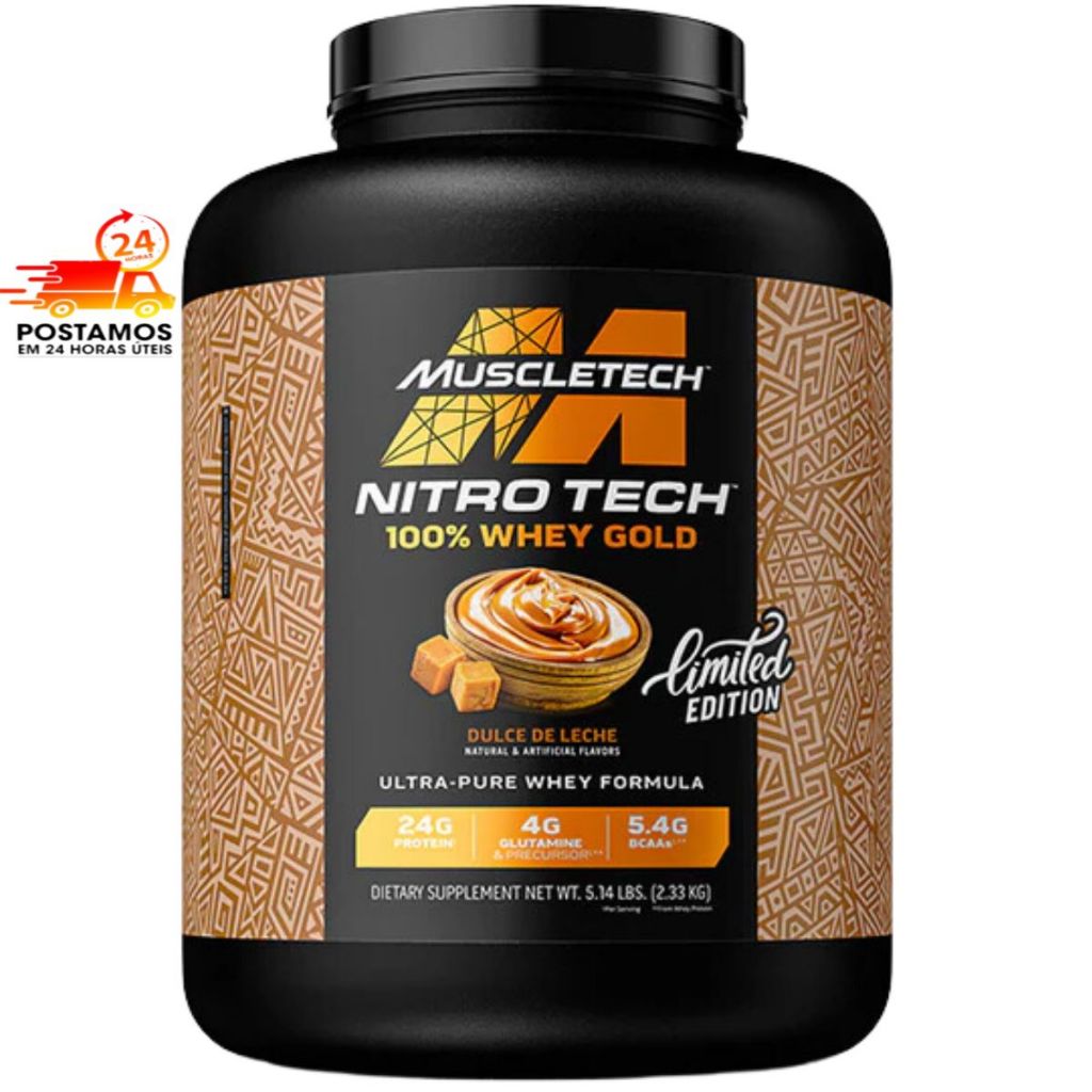 Nitro Tech Limited Edition Dulce de Leche Whey Gold Protein 2,27kg MuscleTech Massa Muscular