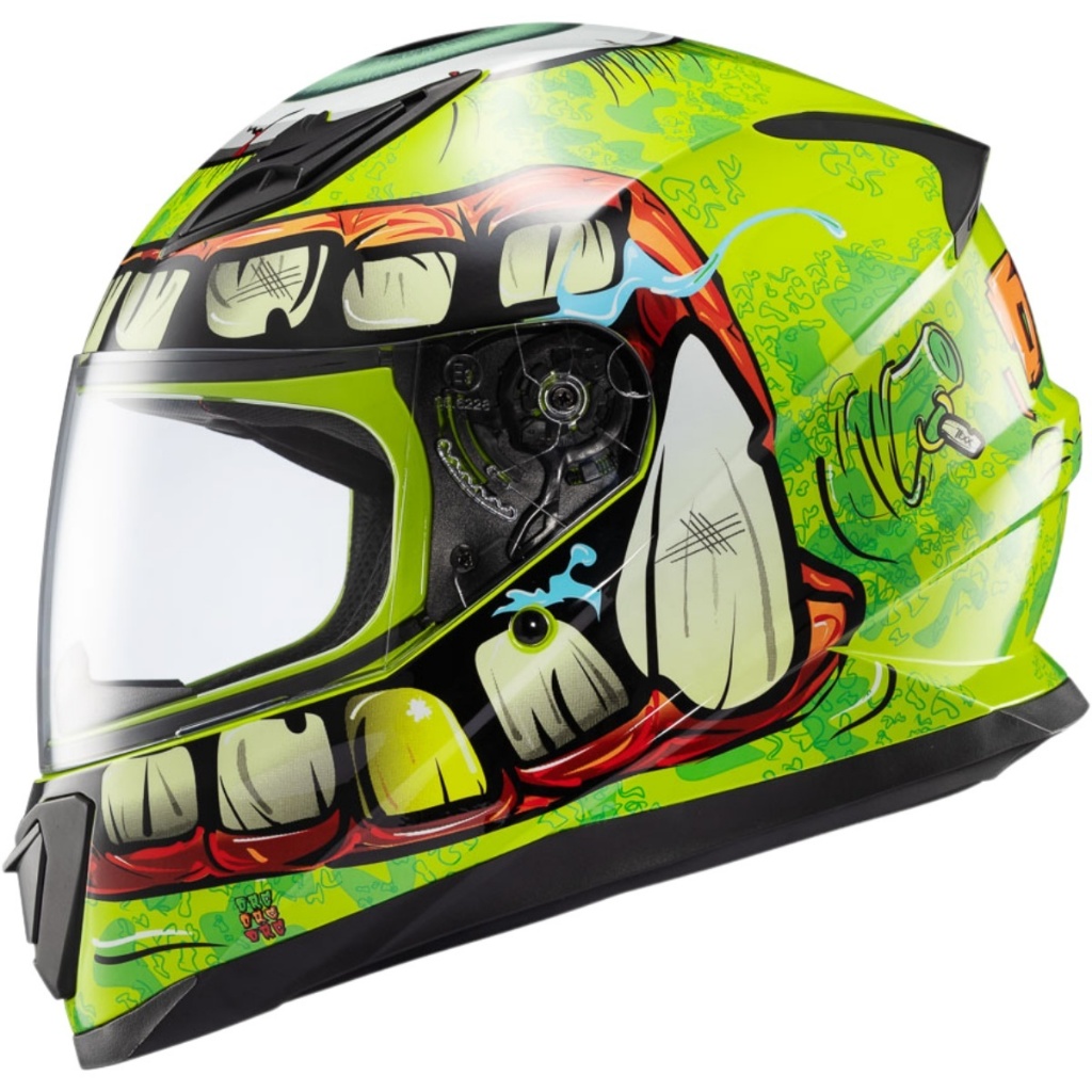 Capacete Texx Hawk ORC - Verde e Azul Turquesa