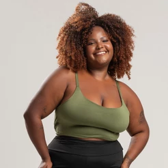 Top Plus Size Feminino Fitness Sem Costura - Forro Duplo, Academia, Conforto e Segurança