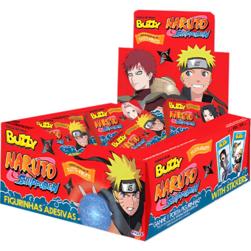 Chiclete Naruto Tutti-Frutti 90 Unidades Caixa Buzzy em Oferta na Shopee