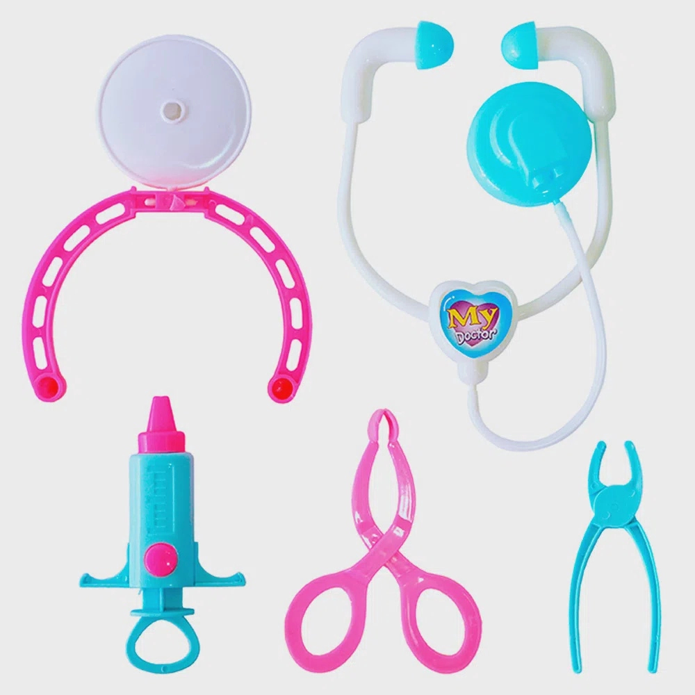Kit Médica Brinquedo Com 5 Instrumentos Para Brincar De Doutora em Oferta na Shopee