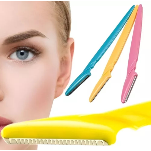 Kit 3-6-9 Navalha de Sobrancelha Modela Sobrancelha Rosto Lâmina Fixa