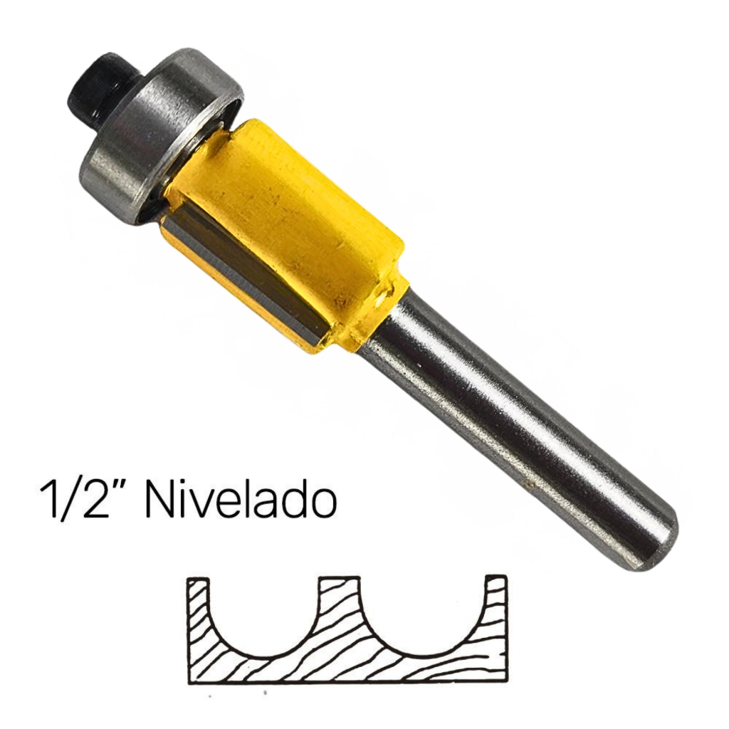 Jogo de Fresas Tupia para Madeira Haste 6 MM Kit 3 Peças EVJF-03 EVALD · foto 2