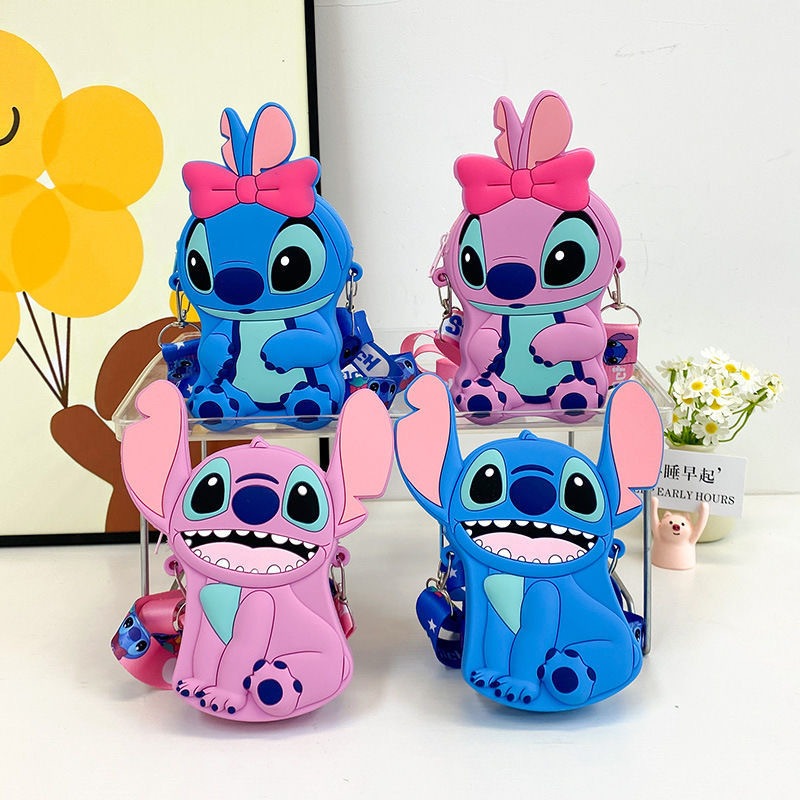 Bolsa De Silicone Stitch/Minnie&Mickey Saco Dos Desenhos Animados De Silicone  Bolsa De Ombro Polka Dot Do Mensageiro