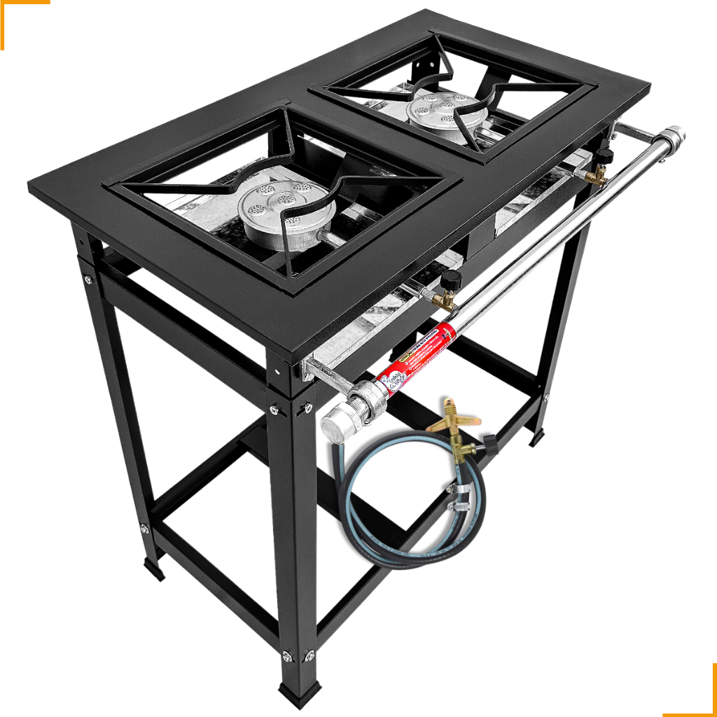 Fogão Standard Alta Pressão Industrial 2 Bocas Completo Com Kit de Alta Pressão em Oferta na Shopee