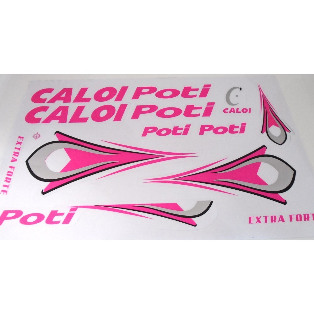 Cartela de Adesivo bicicleta Poti Rosa (Cod: C00PTI)