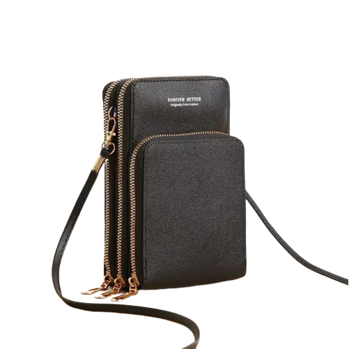 Bolsa Feminina Carteira Mini Bag Com 3 Divisórias Transversal Porta Celular Modelo YS-45