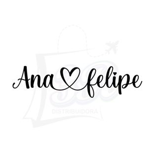 Adesivo Nome Casal Personalizado 3cm altura Vinil Adesivo não desbota em Oferta na Shopee