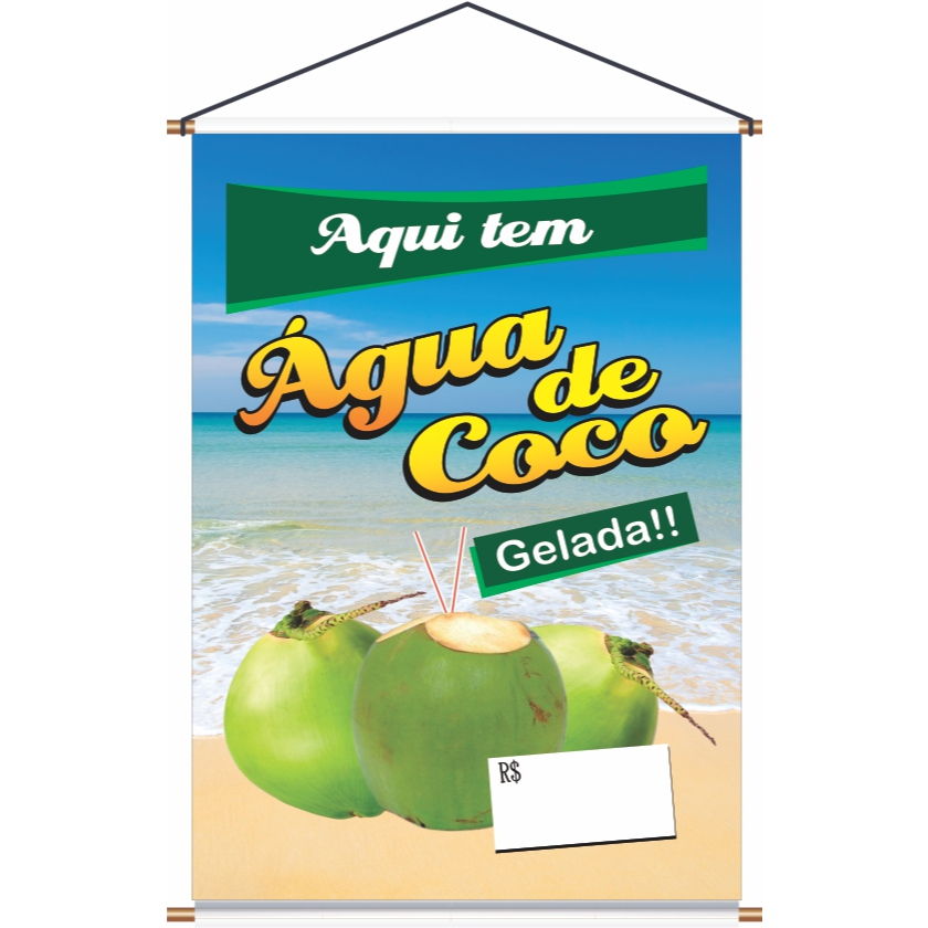 Banner Água de coco Arte pronta em Oferta na Shopee