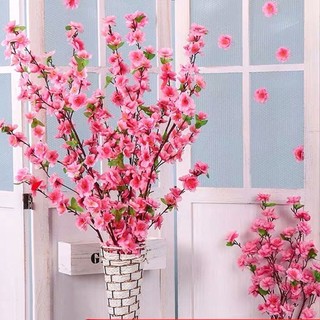 Buquê De Flores De Cerejeira Artificial , Flor De Pêssego , Estilo oriental Para Decoração De Casamento 65cm A-504