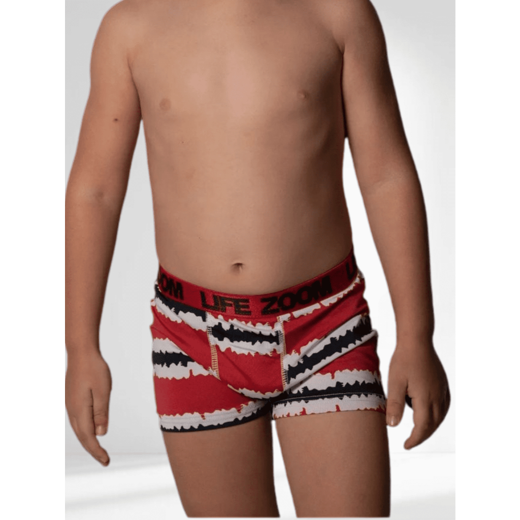 Kit Com até 6 Cuecas Boxer Infantil Estampada em Microfibra E Elástico Exposto