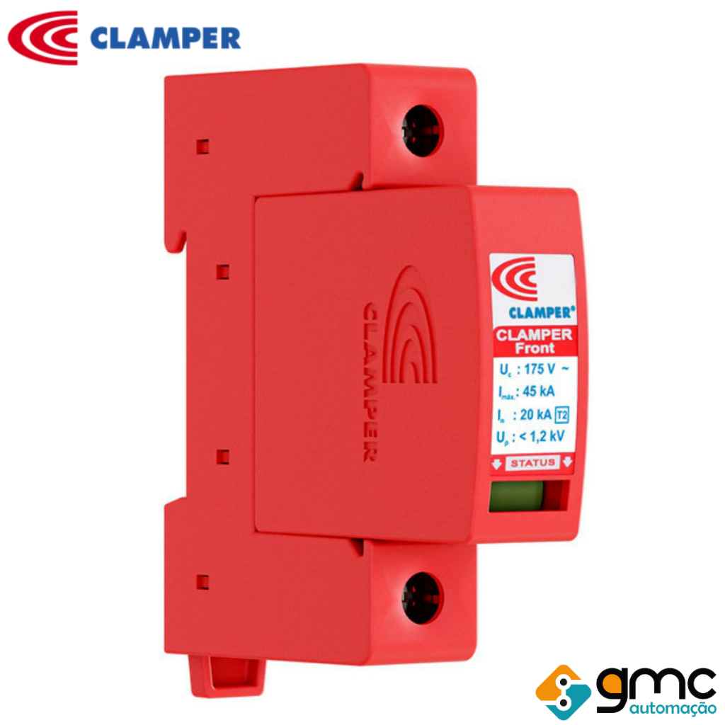 Protetor Surto DPS Clamper FRONT Anti Raio Vcl 175V 45Ka