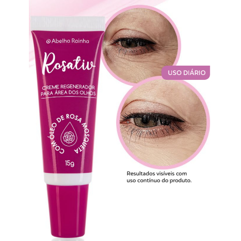 Creme Para Área Olhos Rosativ Combate olheiras Abelha Rainha