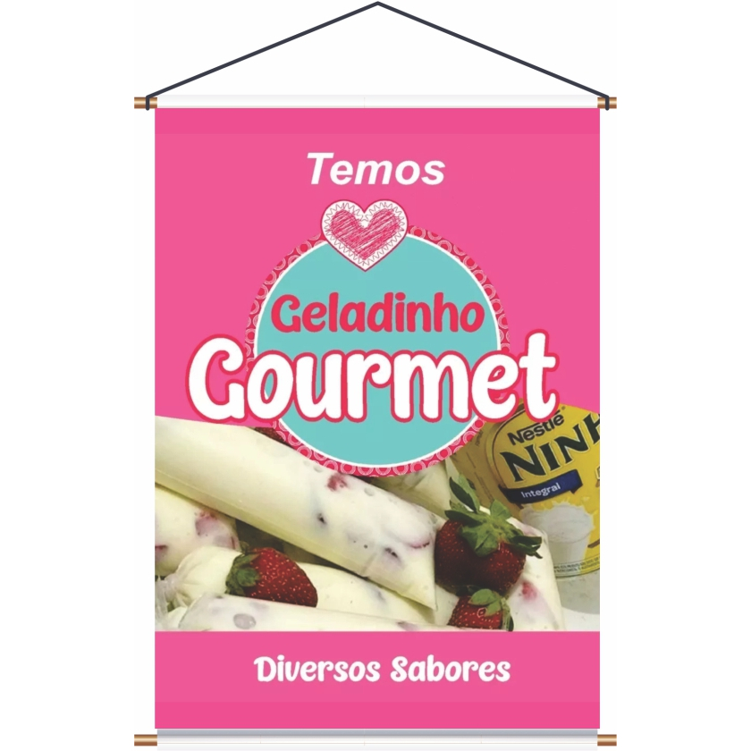 Banner Geladinho Gourmet Arte pronta em Oferta na Shopee